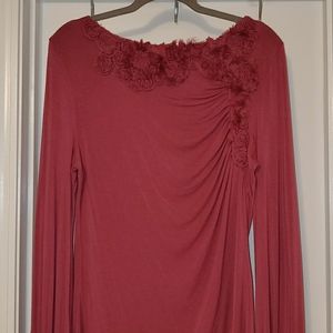 Mauve scoop neck blouse